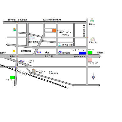 東府中駅から徒歩６分程度です。