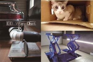 併設ガレージリフトと排気ガス排出システムのデモ機と我が家の箱入り娘(^.^)